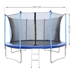 SIATKA DO TRAMPOLINY WEWNĘTRZNA 366CM - BEZPIECZNA DLA DZIECI