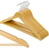 WIESZAK NA UBRANIA 10SZT. - DREWNIANY - SOLIDNE I ELEGANCKIE