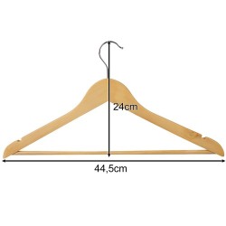 WIESZAK NA UBRANIA 10SZT. - DREWNIANY - SOLIDNE I ELEGANCKIE
