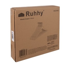 WIESZAK NA UBRANIA 10SZT. - DREWNIANY - SOLIDNE I ELEGANCKIE