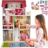 DOMEK DREWNIANY DLA LALEK - WILLA Z BASENEM - KREATYWNA ZABAWA