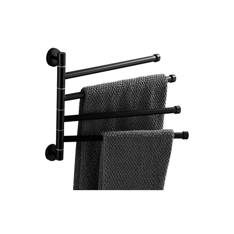 WIESZAK ŁAZIENKOWY NA RĘCZNIKI - CZARNY RUHHY 24474 - NOWOCZESNY DESIGN