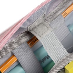 PIÓRNIK ROZKŁADANY PODWÓJNY - RÓŻOWY MAALEO 24517 - ELEGANCKI I PRAKTYCZNY