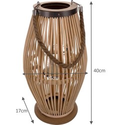 LAMPION BAMBUSOWY RATTANOWY - EKOLOGICZNY DESIGN