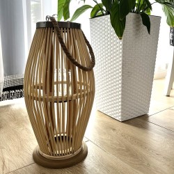 LAMPION BAMBUSOWY RATTANOWY - EKOLOGICZNY DESIGN