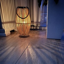 LAMPION BAMBUSOWY RATTANOWY - EKOLOGICZNY DESIGN