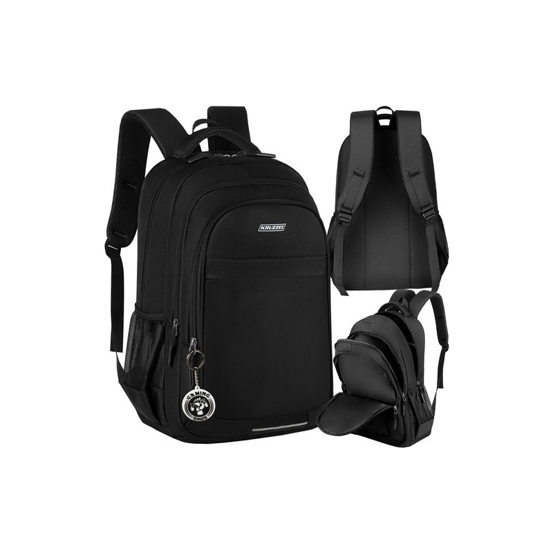 PLECAK 30L - CZARNY KRUZZEL 24525 - KLASYCZNY DESIGN