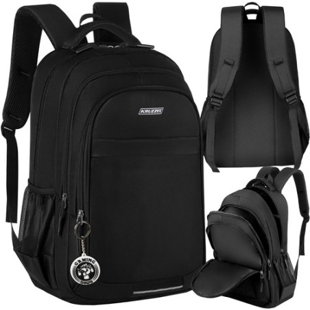 PLECAK 30L - CZARNY KRUZZEL 24525 - KLASYCZNY DESIGN