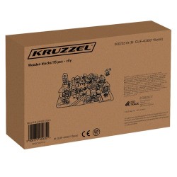 KLOCKI DREWNIANE 115 SZT - MIASTO - KREATYWNA ZABAWA