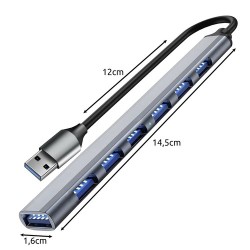 HUB USB - 1 PORT 3.2 + 6 PORTÓW 2.0 IZOXIS 24374