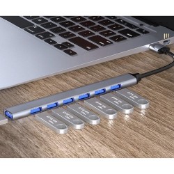HUB USB - 1 PORT 3.2 + 6 PORTÓW 2.0 IZOXIS 24374
