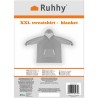 BLUZA XXL - KOC SZARY RUHHY 24402 - IDEALNA NA CHŁODNE DNI