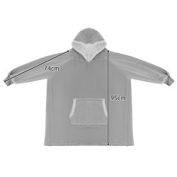 BLUZA XXL - KOC SZARY RUHHY 24402 - IDEALNA NA CHŁODNE DNI
