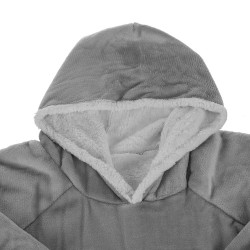 BLUZA XXL - KOC SZARY RUHHY 24402 - IDEALNA NA CHŁODNE DNI
