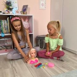 GŁOWA DO STYLIZACJI Z AKCESORIAMI - TRENING FRYZUR I MAKIJAŻU