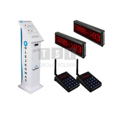 KALER - System kolejkowy z biletami - 2 stanowiska