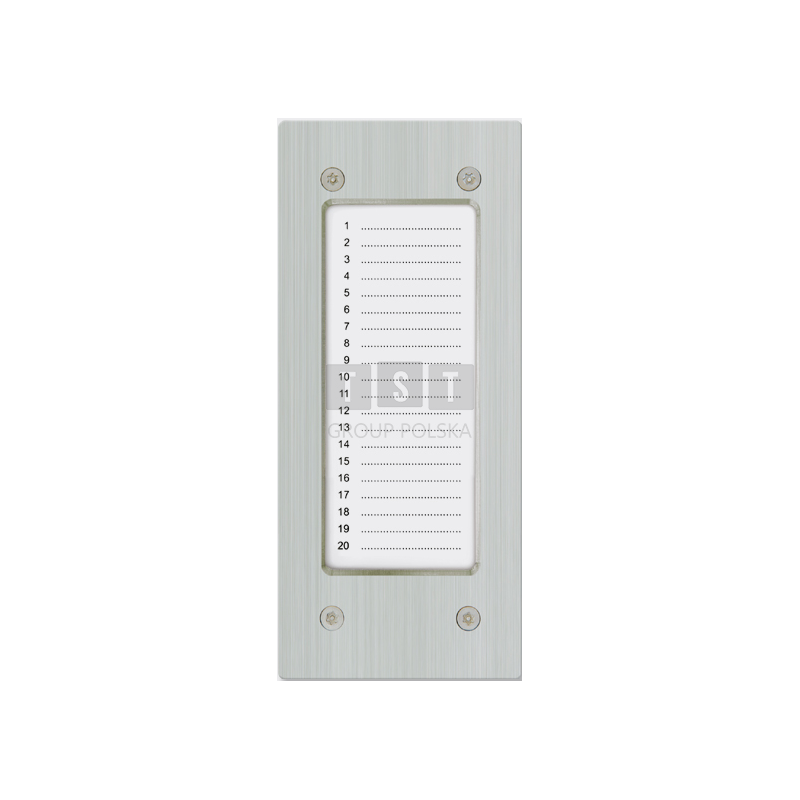 NP-2512 Panel ze stali nierdzewnej, wersja pionowa, do paneli zewnętrznych poziomych np. CP-2513 , LASKOMEX