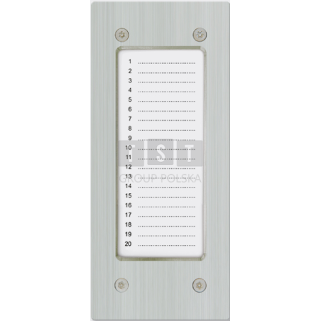 NP-2512 Panel ze stali nierdzewnej, wersja pionowa, do paneli zewnętrznych poziomych np. CP-2513 , LASKOMEX