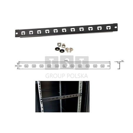 RAOK-1T Organizer kabli do szaf RACK płaski