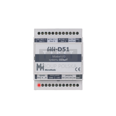 BIBI-D51 Mod rozszerzeń (5 wej,3 wyj), RS485