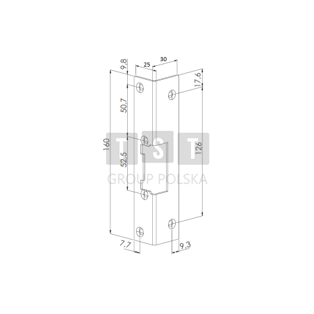YFPKB Kątownik montażowy 160mm, brąz