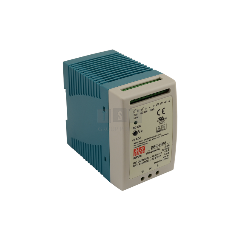 DRC-100A Zasilacz na szynę DIN, DRC 13.8V/100W/4.5A/2.5A, MEAN WELL