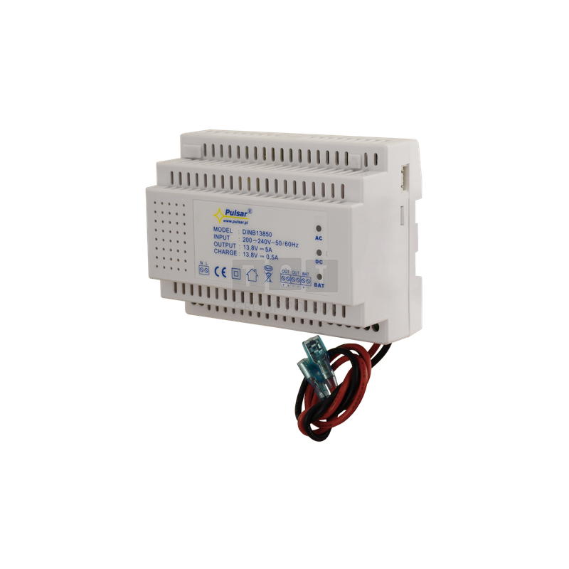 DINB13850 Zasilacz buforowy na szynę DIN 13.8V/5A