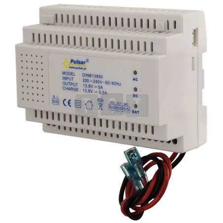 DINB13850 Zasilacz buforowy na szynę DIN 13.8V/5A