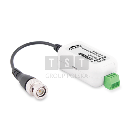 HDT-1F-PRO Ochronnik / konwerter przeciwprzepięciowy do kamer AHD, HD-CVI, HD-TVI