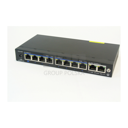 VONT-SP1008/2 Switch OPTIVA PoE FastEthernet, 8 portów FE PoE/PoE+, 2 porty GE, 48V DC