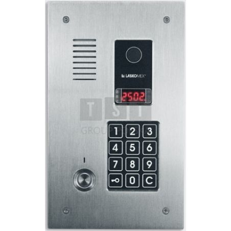 CP-2523TP INOX Panel audio pionowy, z stali nierdzewnej, z czytnikiem kluczy Dallas, LASKOMEX
