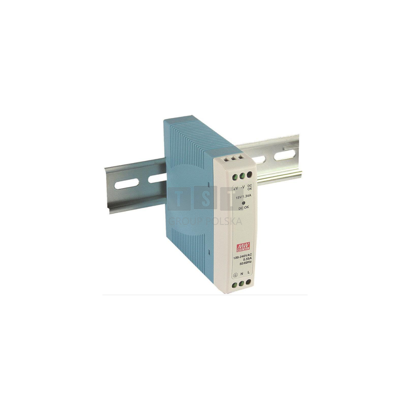 MDR-10-12 Zasilacz, impulsowy na szynę DIN, MeanWell