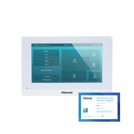 Akuvox C313S (E) - Monitor wideodomofonowy IP 7" Biały