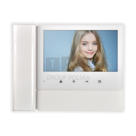 CDV-70N2-WHITE Monitor wideodomofonowy kolorowy, ekran 7'', biały, interkom, COMMAX