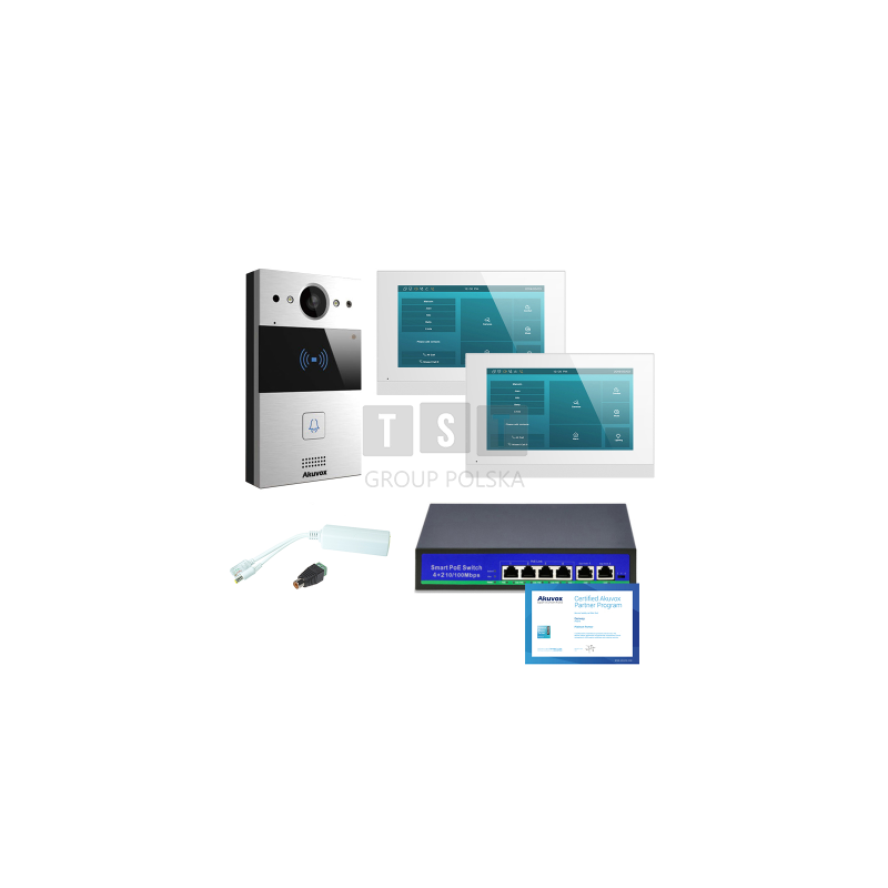 Akuvox zestaw jednorodzinny 2monitory C313