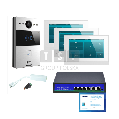 Akuvox zestaw jednorodzinny 3 monitory C313