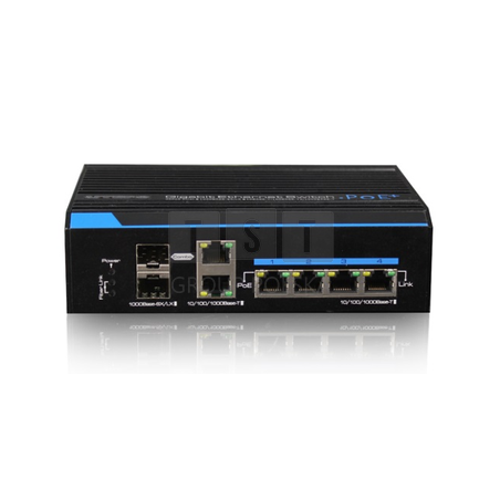 VONT-SP1504 Switch OPTIVA PoE Gigabit, 6 portów GB, 4xPoE/PoE+/1 port HiPoE, 2xSFP