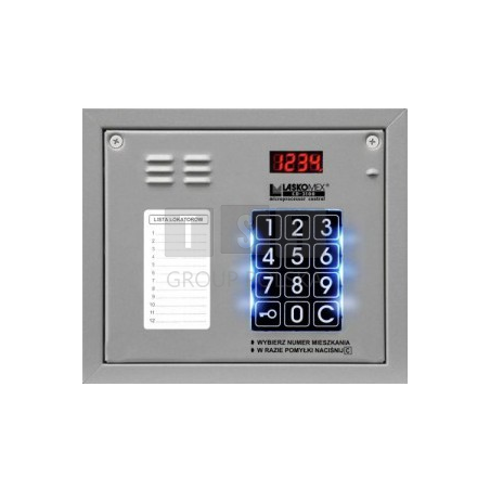 CP-3100NR-SILVER Panel audio z mini listą lokatorów i czytnikiem RFID, kolor srebrny, Laskomex