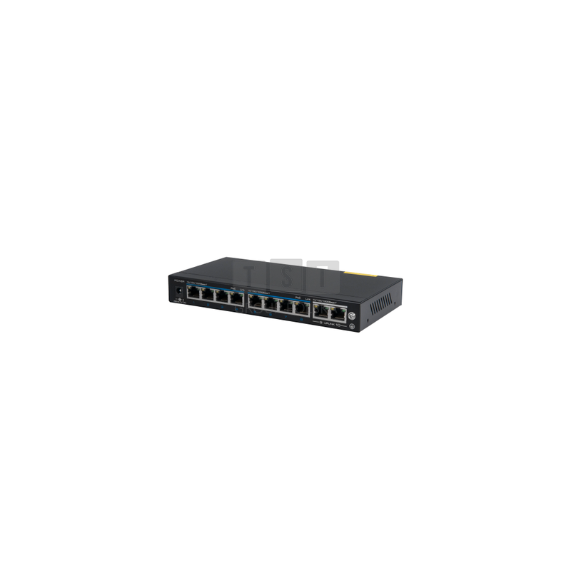 VONT-SP2108 Switch OPTIVA Gigabit Ethernet, 8 portów GE PoE/PoE+, 2 porty GE Uplink, niezarządzalny, 48V DC