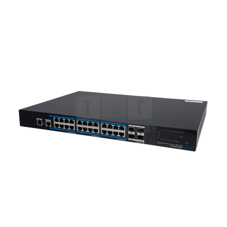 VONT-SP2224 Switch OPTIVA PoE Gigabit Ethernet, 24 porty GB, 24xPoE/PoE+, 390W, 4xSFP, zarządzalny