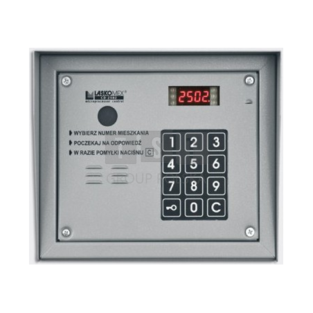 CP-3103R-SILVER Panel audio z czytnikiem RFID, kolor srebrny, 4 wejścia, maksymalnie 64 klatki, Laskomex