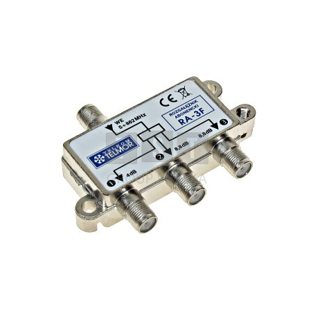 RA-3F Rozgałęźnik 1/3, zakres częstotliwości pracy 5-862 MHz, TELMOR
