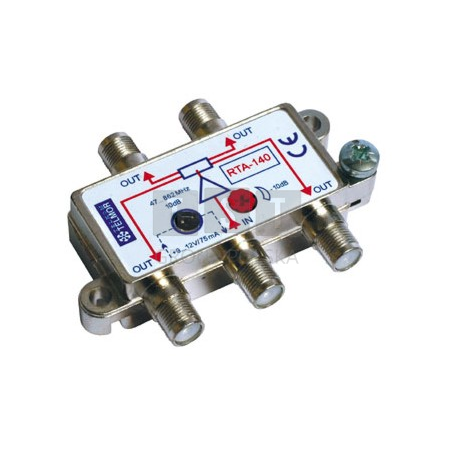 RTA-140 Rozgałęźnik aktywny 1/4, wbudowane regulowane tłumiki , TELMOR