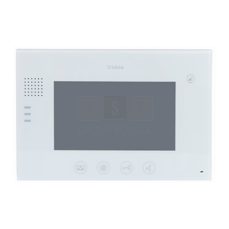 M670W Monitor głośnomówiący 7", monitor bezsłuchawkowy głośnomówiący z interkomem, VIDOS