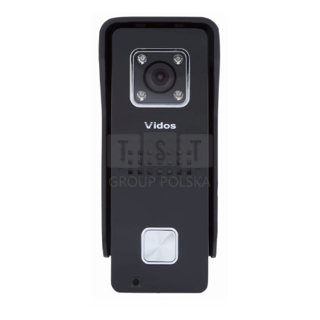 S6B Bramofon 1-przyciskowy, natynkowy, wandaloodporny, 4 diody LED IR, Czarny, VIDOS