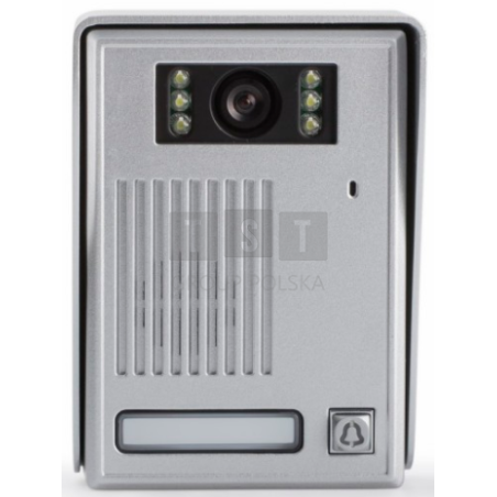 S35 Bramofon 1-przyciskowy, podtynkowy, wandaloodporny, 6 diody LED IR, VIDOS