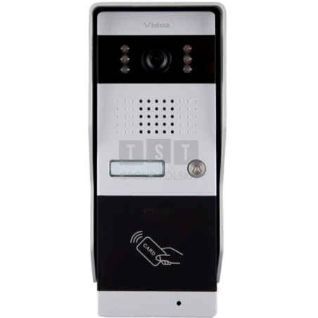 S50A Bramofon 1-przyciskowy, natynkowy, wandaloodporny, wbudowany czytnik kart, VIDOS