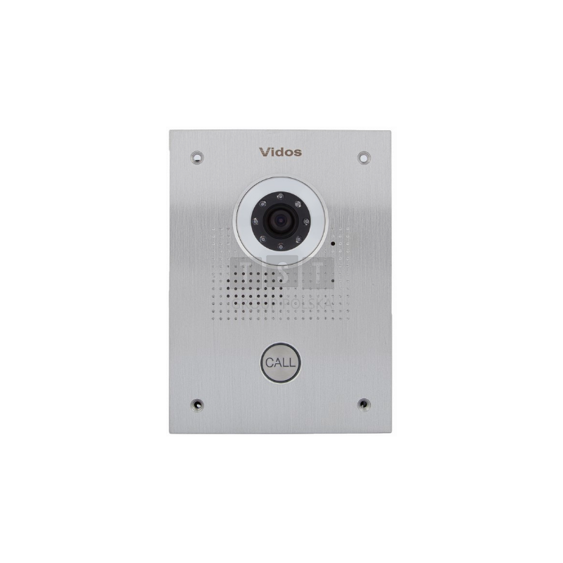 S551 Bramofon 1-przyciskowy, podtynkowy, wandaloodporny, regulacjaobiektywu, 8 diod, VIDOS