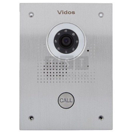 S551 Bramofon 1-przyciskowy, podtynkowy, wandaloodporny, regulacjaobiektywu, 8 diod, VIDOS