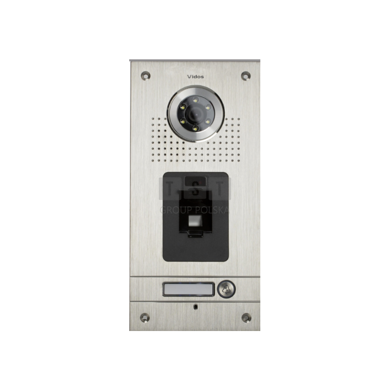 S561Z Bramofon 1-przyciskowy, podtynkowy lub natynkowy, czytnik linii papilarnych, VIDOS